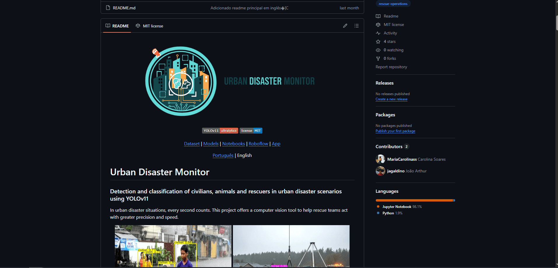 Thumbnail do projeto Urban Disaster Monitor